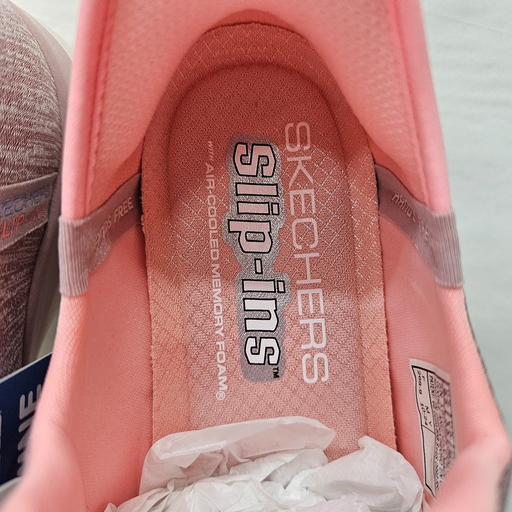 Skechers‎ Go Walk Now Khloe Hands Free Slip-ins 125643 Pink White Women Size 6.5 - Picture 10 of 11
